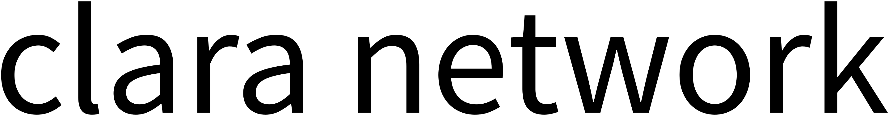 Clara Network Logo Black